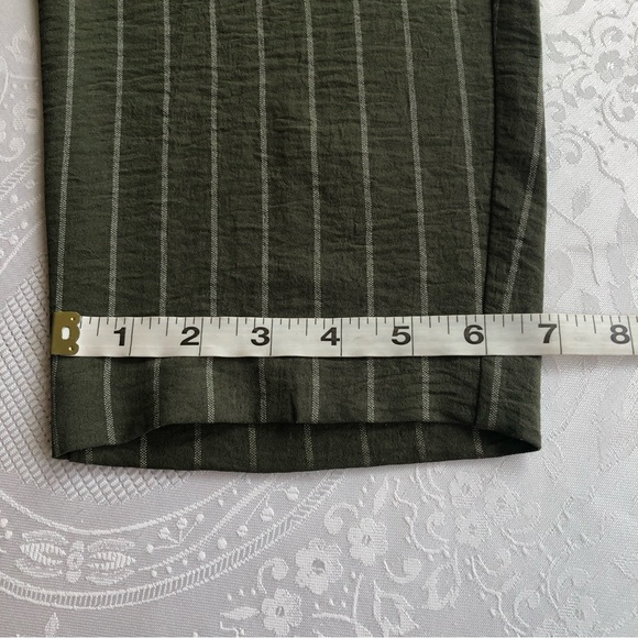 NYCC Olive Green/Cream Striped Bohemian Style Casual Pants Women’s Size L Elasti - Picture 10 of 16